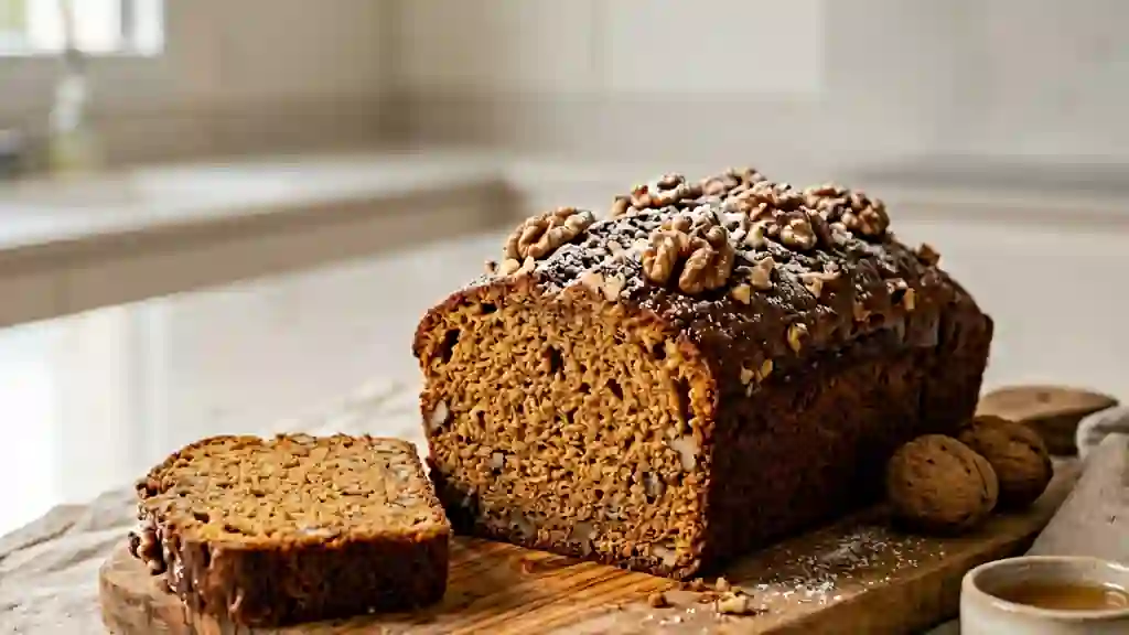 Pain d'épices moelleux au seigle et noix - Photo de présentation