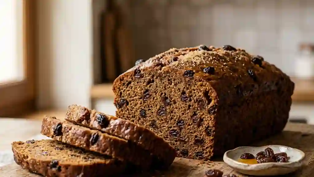 Pain d'épices moelleux au seigle et raisins - Photo de présentation