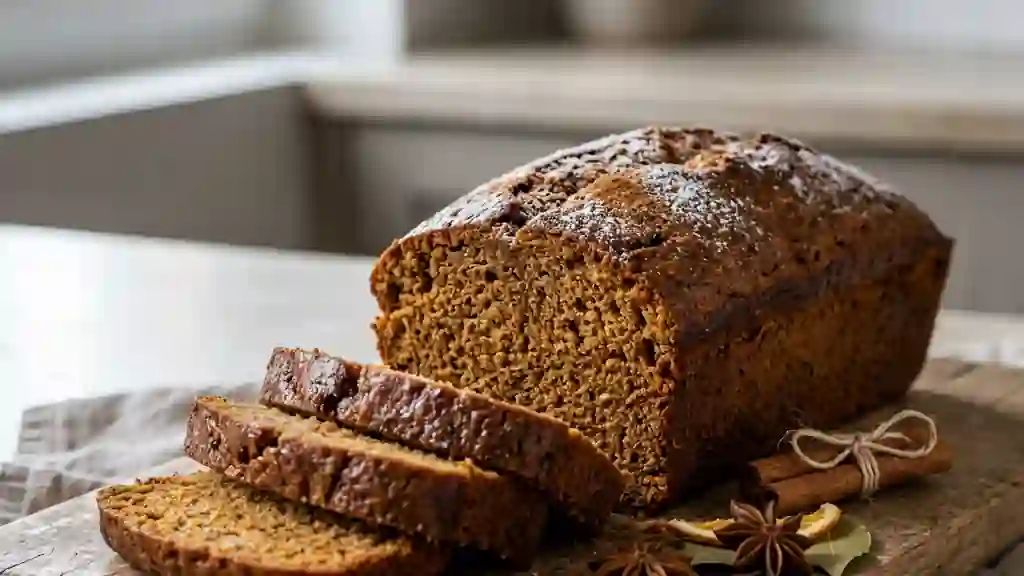 Pain d'épices fondant aux épices douces - Photo de présentation