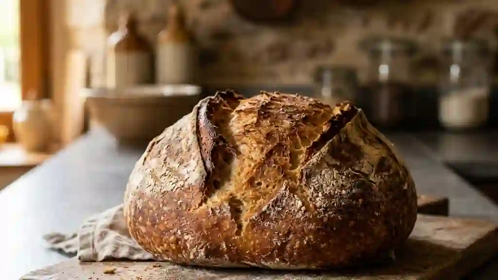 Pain artisanal à la croûte craquante - Photo de présentation