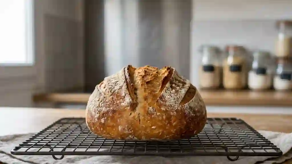 Pain doré à la croûte craquante - Photo de présentation