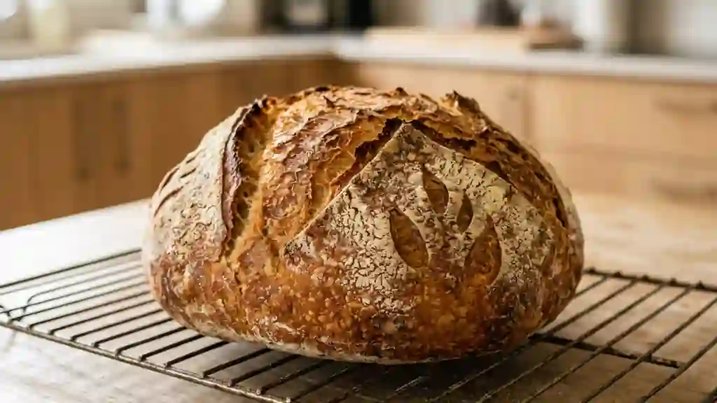 Pain doré à la mie alvéolée et croûte craquante - Photo de présentation