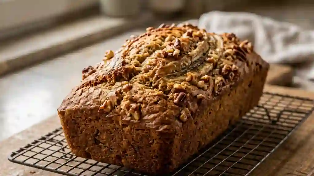 Banana Nut Bread Fondant aux Noix - Photo de présentation