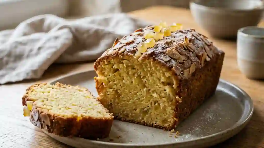 Moelleux aux amandes et éclats de citron confit - Photo de présentation