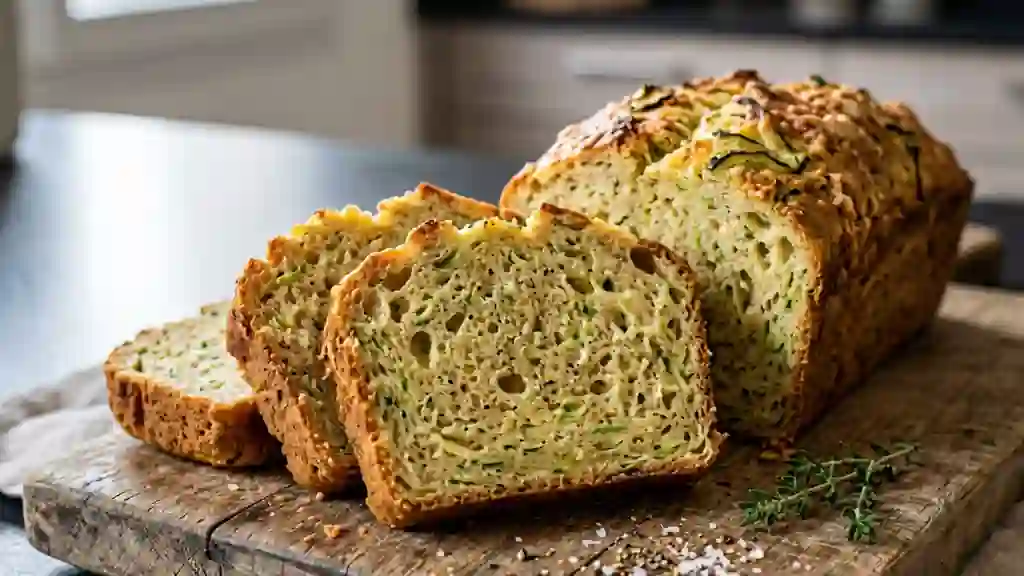 Pain de courgettes fondant au fromage - Photo de présentation