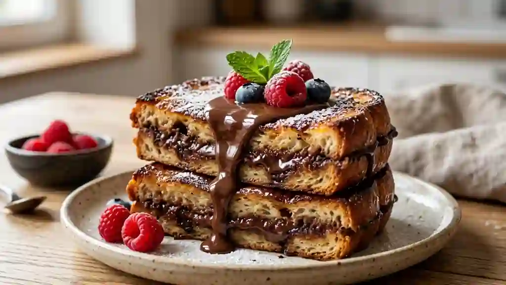 Pain perdu coulant au chocolat noir - Photo de présentation