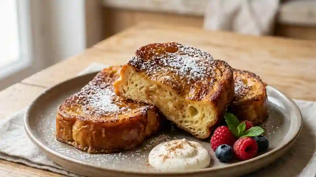 Pain perdu épicé, cœur fondant et croûte dorée - Photo de présentation