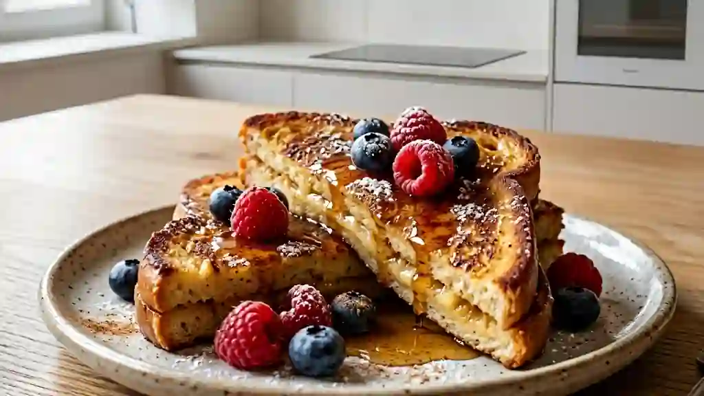 Pain perdu doré à la cannelle et vanille - Photo de présentation