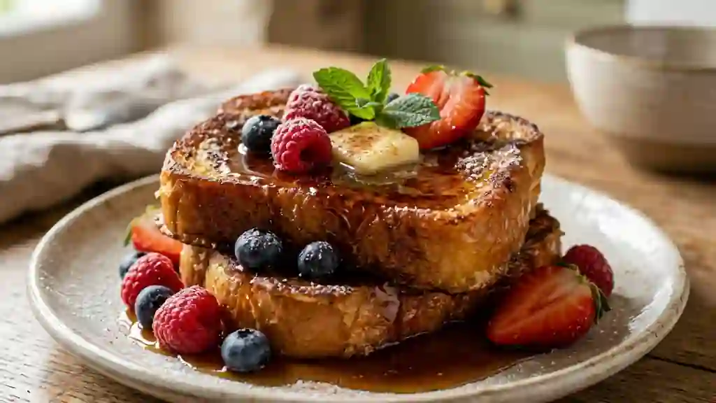 Pain perdu moelleux et caramélisé - Photo de présentation