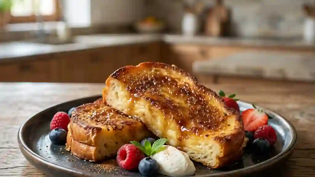 Pain perdu moelleux à la cassonade vanillée - Photo de présentation