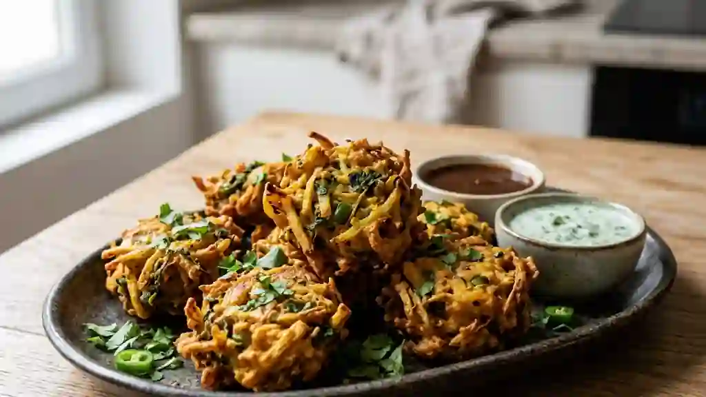 Pakoras croustillants aux légumes et épices - Photo de présentation