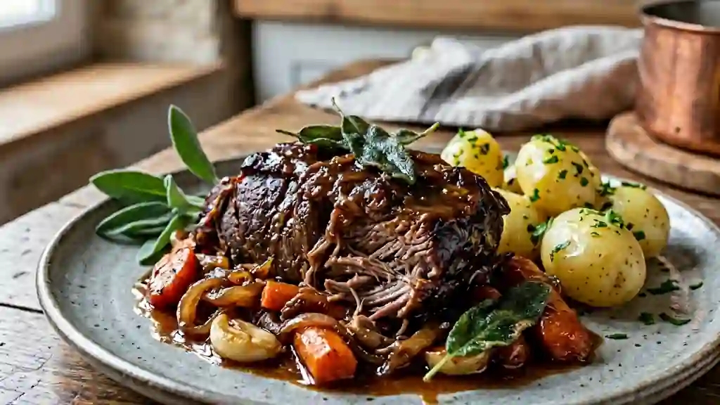 Palette de porc fondante à la sauge infusée - Photo de présentation