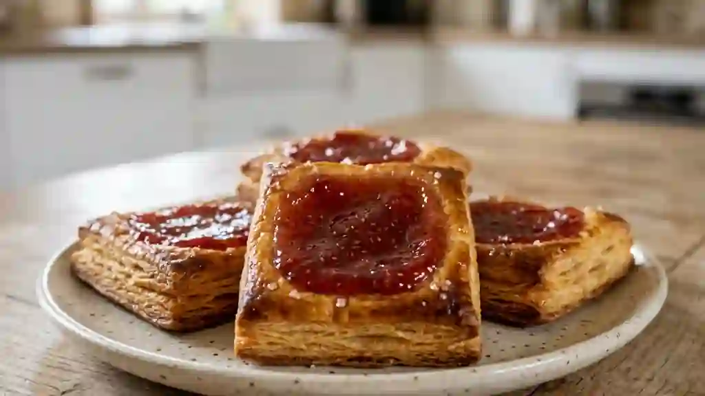 Palmiers Carrés Croustillants à la Fraise - Photo de présentation