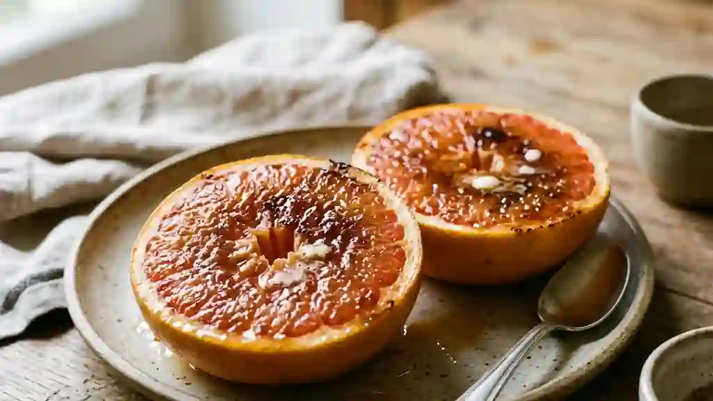 Pamplemousse Gratiné au Sucre Roux et Beurre - Photo de présentation