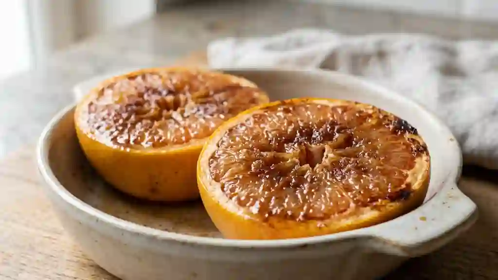 Pamplemousses rôtis au sucre cannelle - Photo de présentation