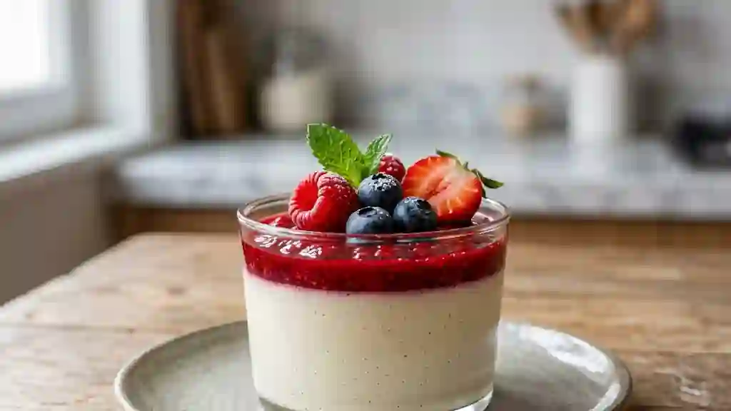 Panna Cotta Vanille et Coulis Fondant - Photo de présentation