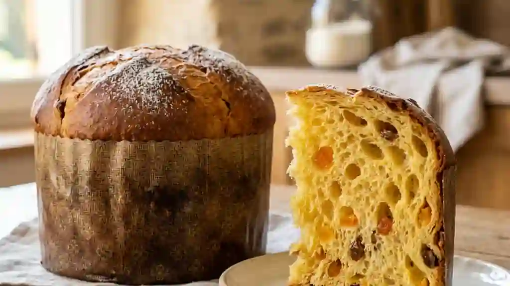 Panettone aérien aux agrumes et fruits confits - Photo de présentation