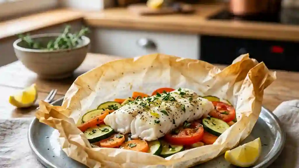 Poisson en papillote fondant au citron - Photo de présentation