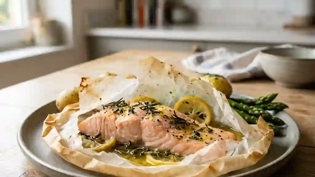 Truite en papillote fondante et citronnée - Photo de présentation