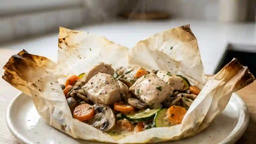 Papillotes de poulet tendres et crémeuses - Photo de présentation