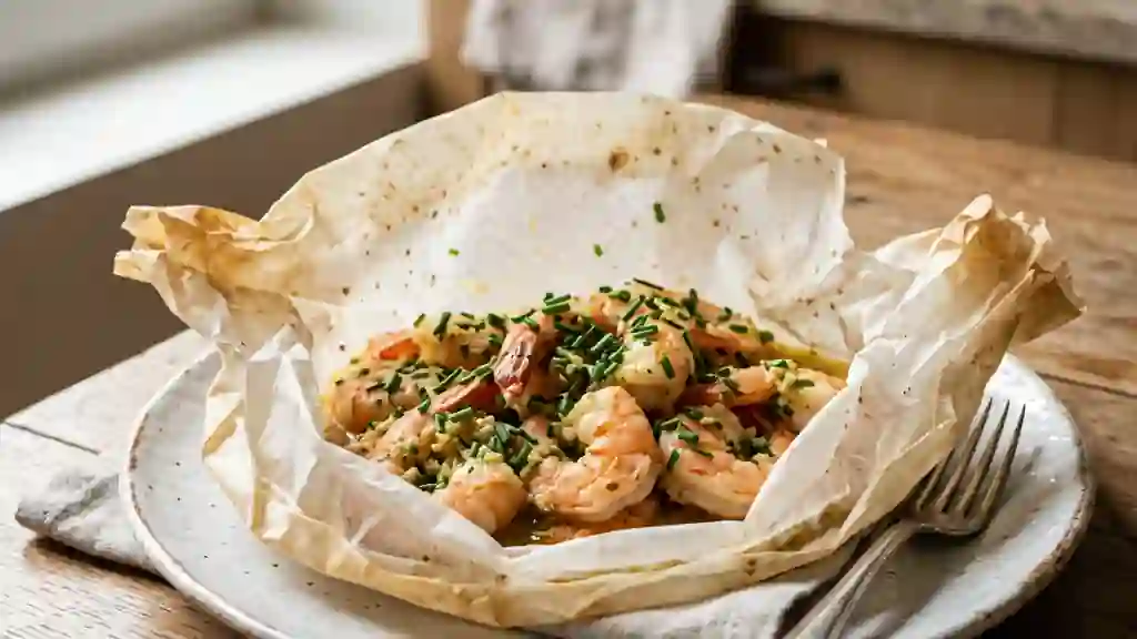 Gambas fondantes au gingembre et citron vert - Photo de présentation