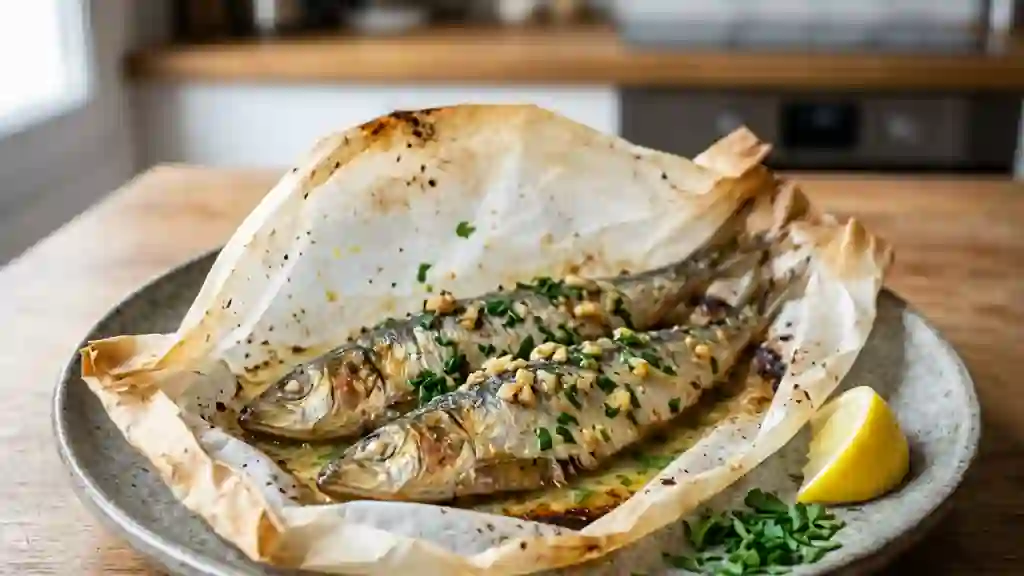 Sardines fondantes au beurre d'ail et persillade - Photo de présentation