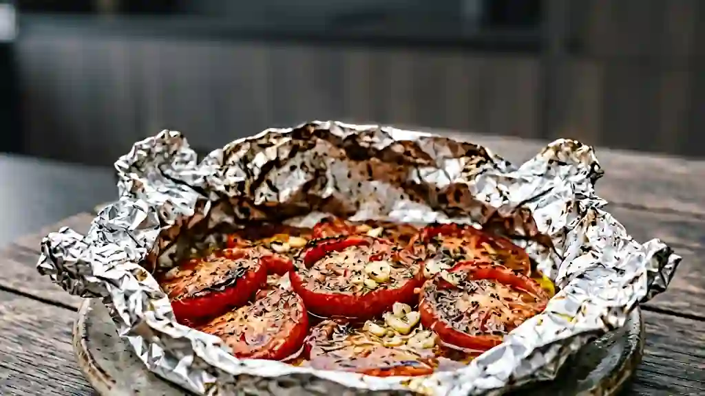 Tomates fondantes en papillote au barbecue - Photo de présentation