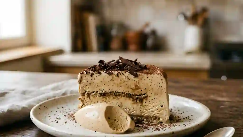 Parfait glacé au café corsé et chocolat - Photo de présentation