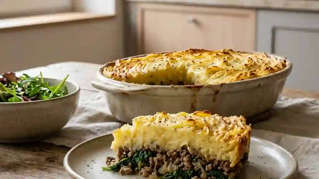 Parmentier de veau aux épinards et purée onctueuse - Photo de présentation