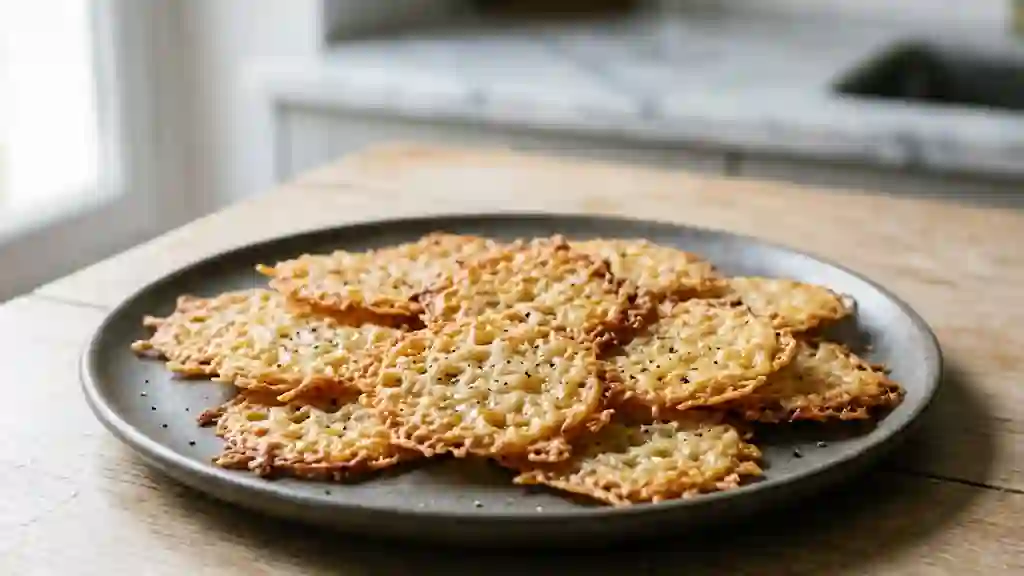 Tuiles de Parmesan Craquantes au Poivre - Photo de présentation