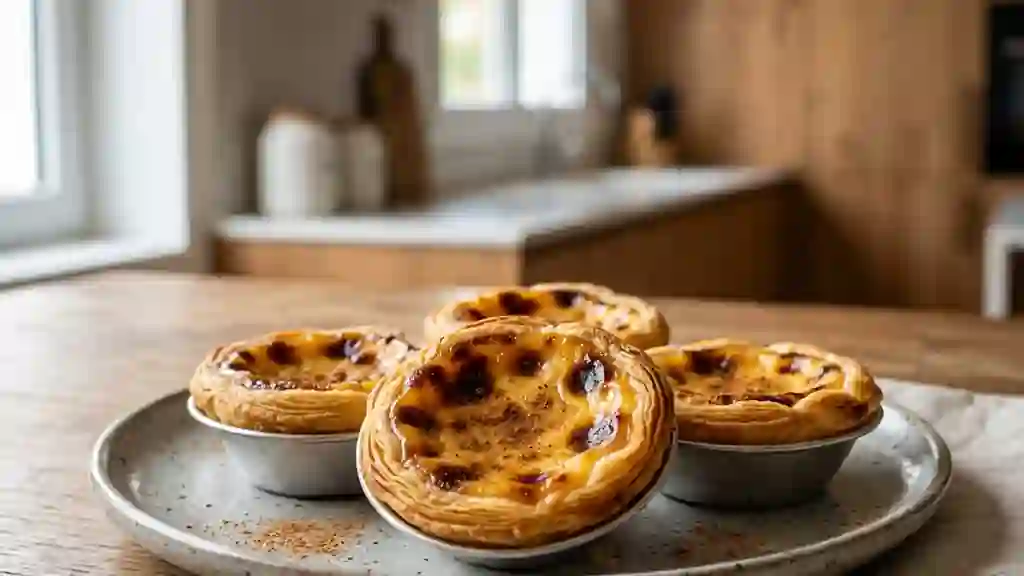 Pastéis de nata croustillants et fondants - Photo de présentation