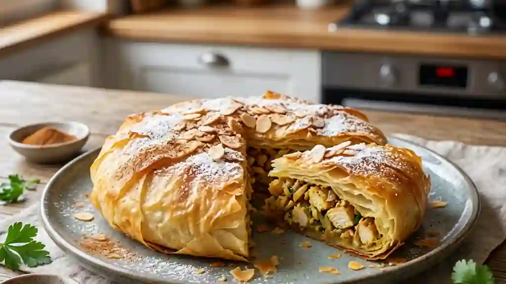 Pastilla Croustillante Poulet et Amandes - Photo de présentation