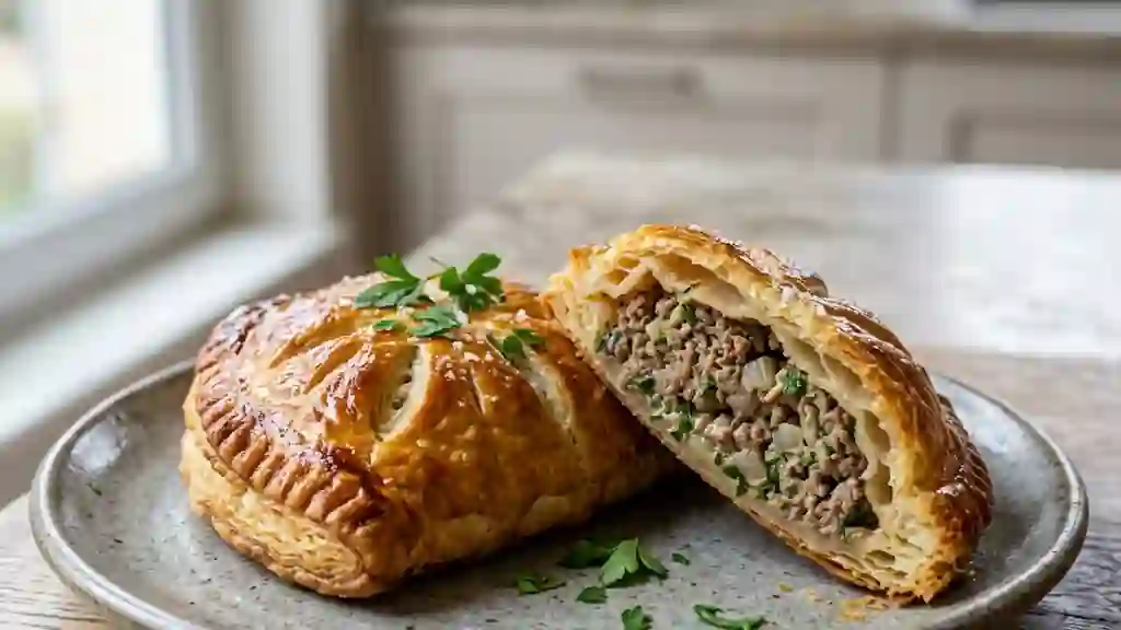 Pastis landais à l'agneau et pâte feuilletée - Photo de présentation