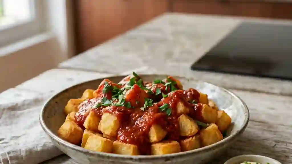 Patatas Bravas Croustillantes et Sauce Relevée - Photo de présentation