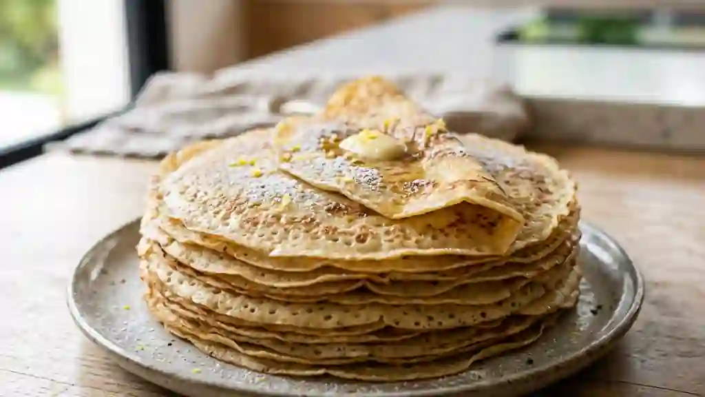 Crêpes souples et fondantes à la vanille - Photo de présentation