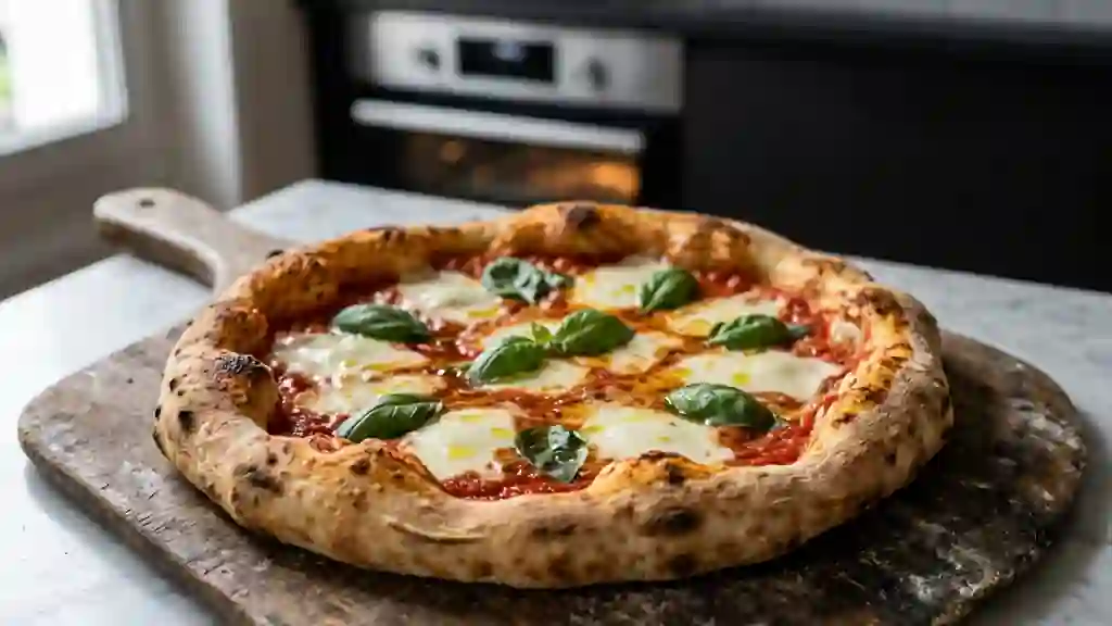 Pâte à pizza aérienne et croustillante - Photo de présentation