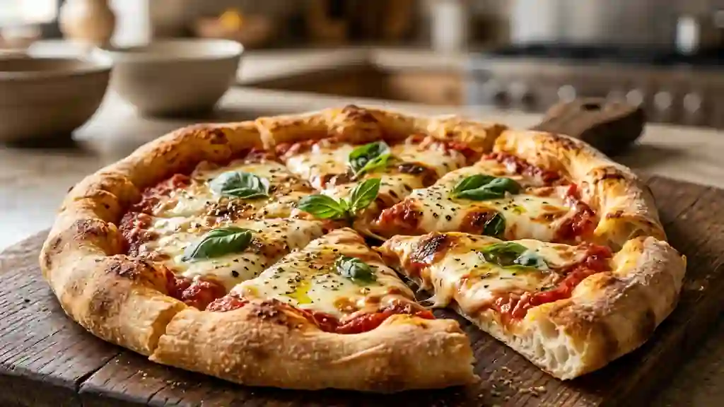 Pâte à pizza moelleuse aux petits suisses - Photo de présentation