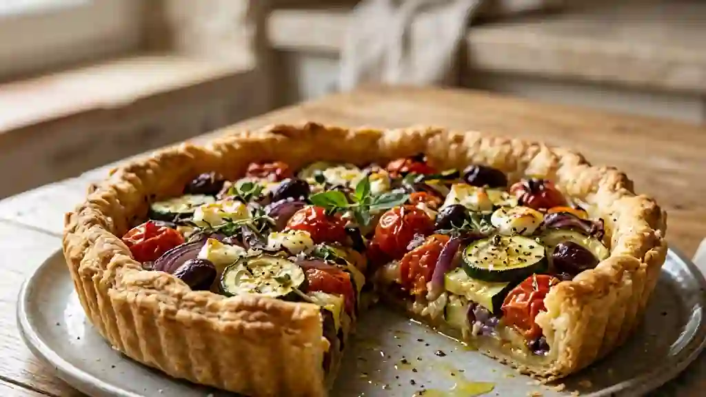 Pâte à tarte croustillante à l'huile d'olive - Photo de présentation