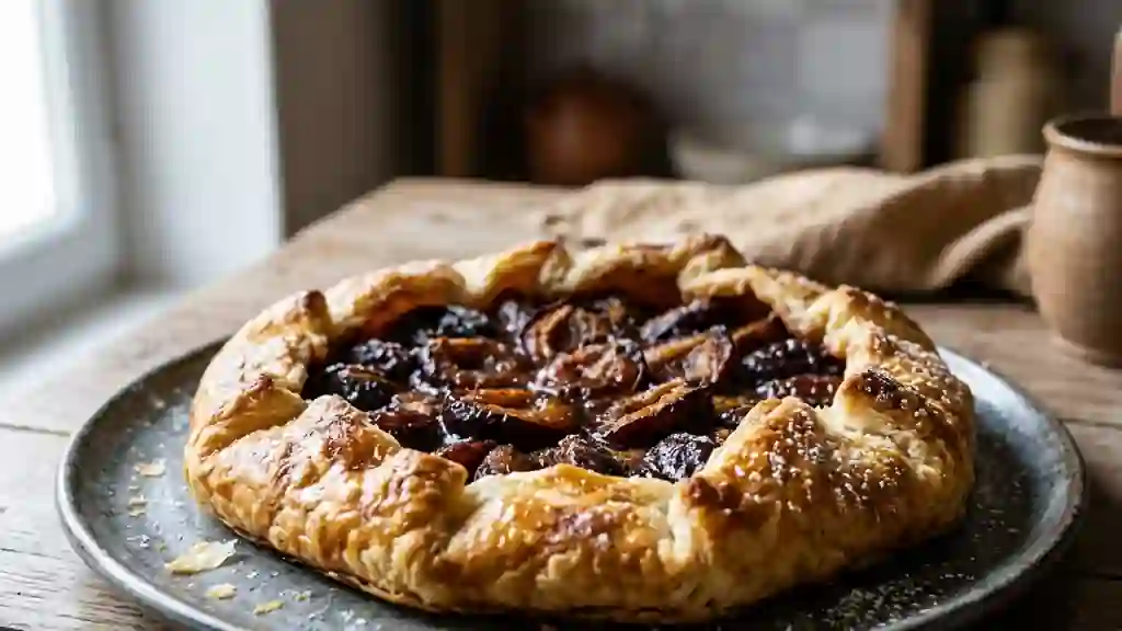 Pâté aux prunes feuilleté et caramélisé - Photo de présentation