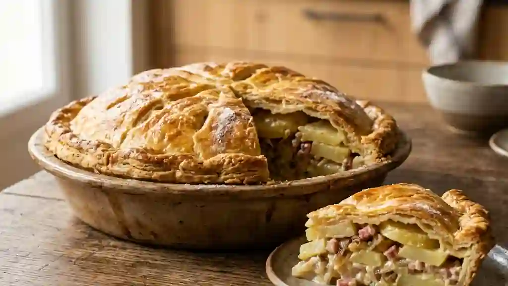 Pâté bourbonnais fondant aux lardons fumés - Photo de présentation