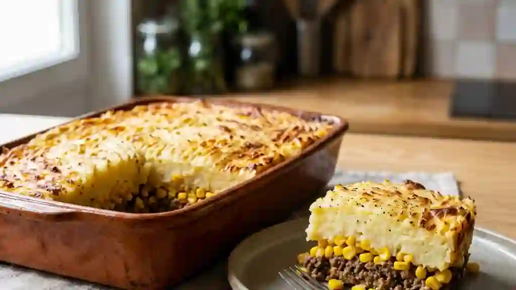 Pâté chinois fondant et sa purée onctueuse - Photo de présentation