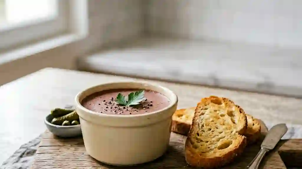 Pâté de foie crémeux au cognac - Photo de présentation