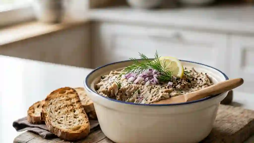 Rillettes de hareng fumé crémeuses et citronnées - Photo de présentation