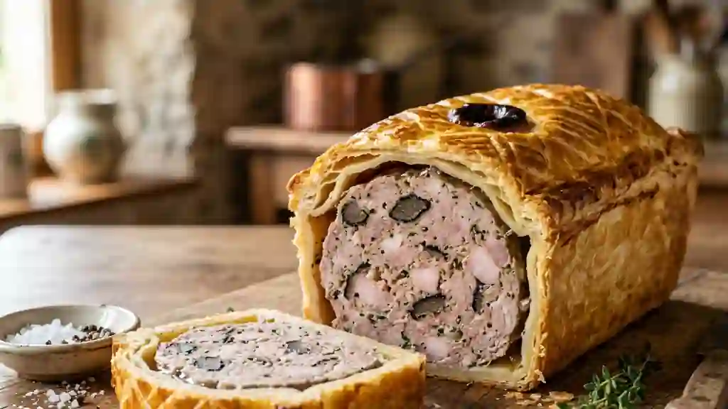 Pâté de lapin en croûte truffé - Photo de présentation