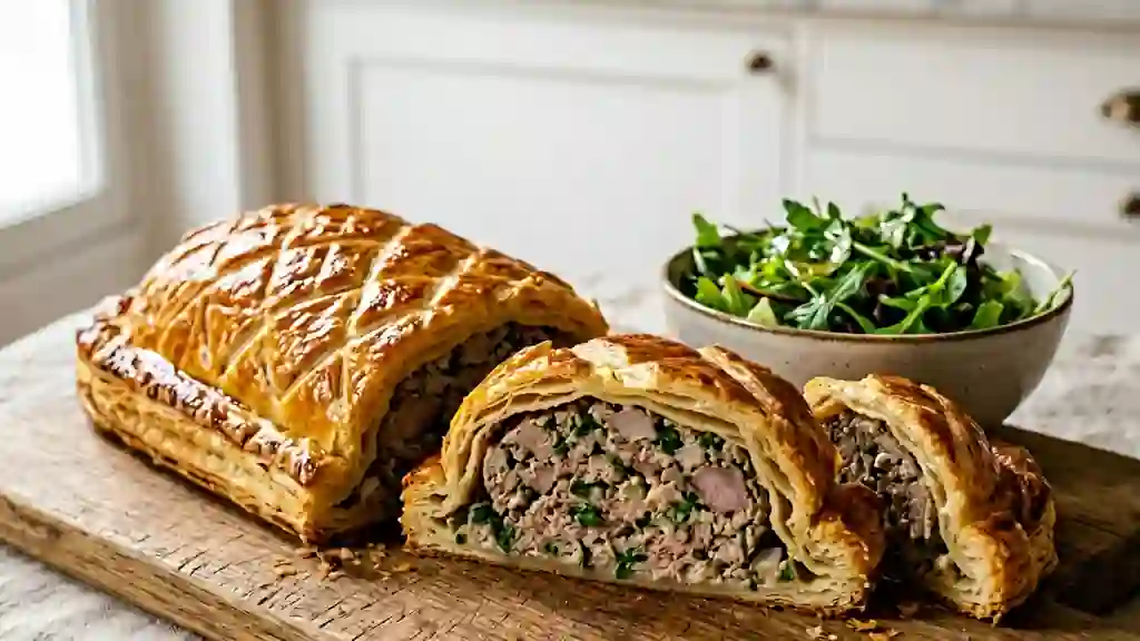 Pâté berrichon feuilleté et fondant - Photo de présentation
