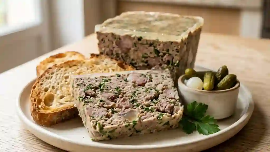 Pâté de pieds de veau fondant et persillé - Photo de présentation
