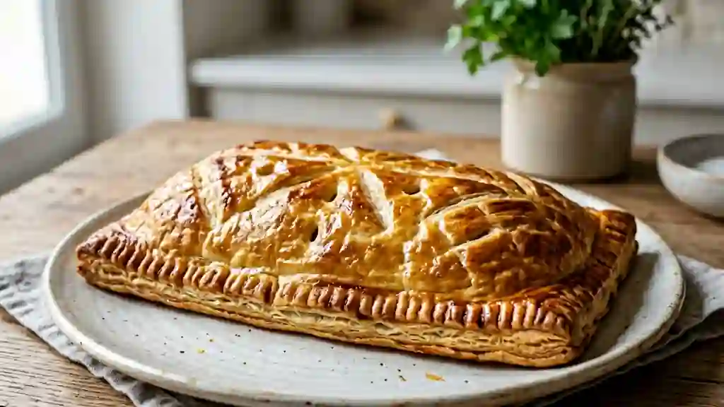 Pâté de poisson feuilleté et croustillant - Photo de présentation