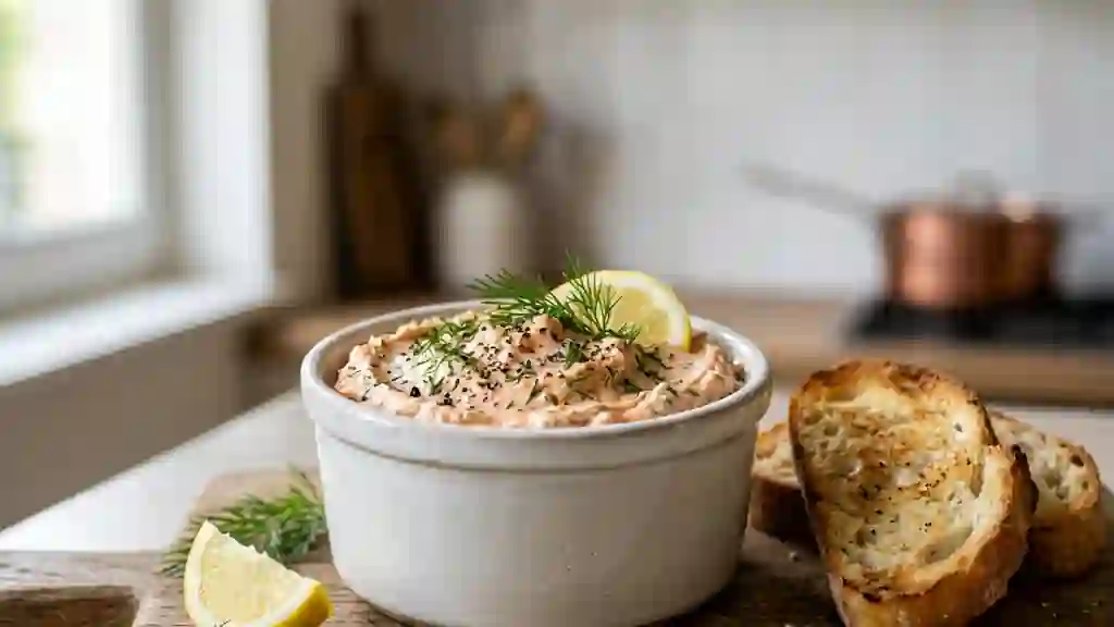 Pâté de saumon fondant au citron et aneth - Photo de présentation