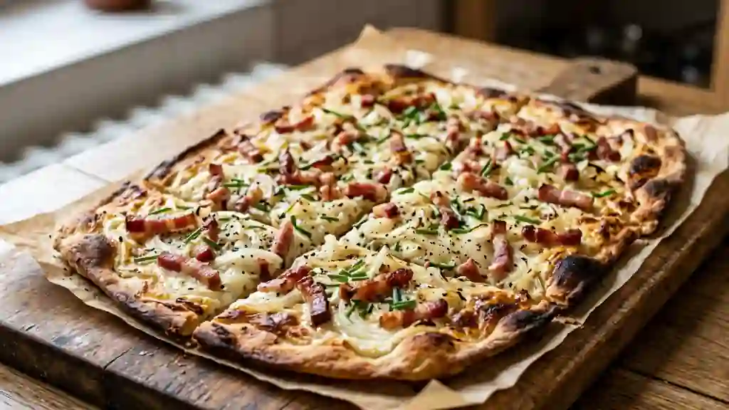 Pâte à Flammekueche fine et craquante - Photo de présentation