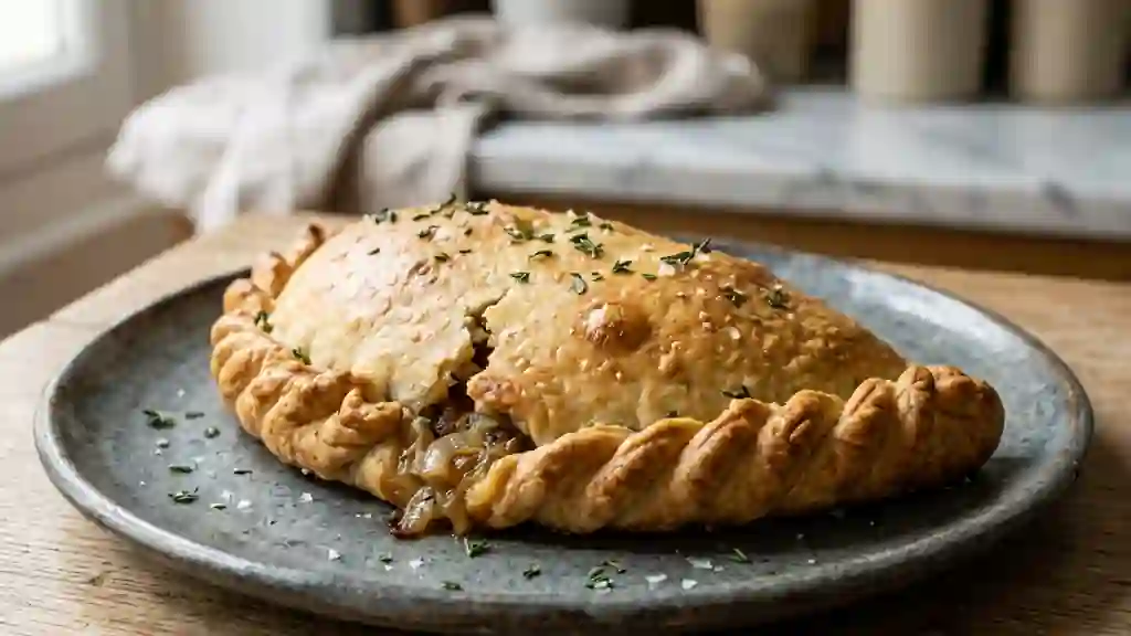 Pâte à chausson souple et dorée à l'huile d'olive - Photo de présentation